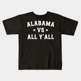 Alabama Vs. All Y'all v3 Kids T-Shirt